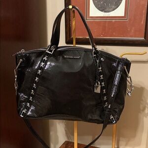 Michael Kors Sadie patent leather Black Satchel